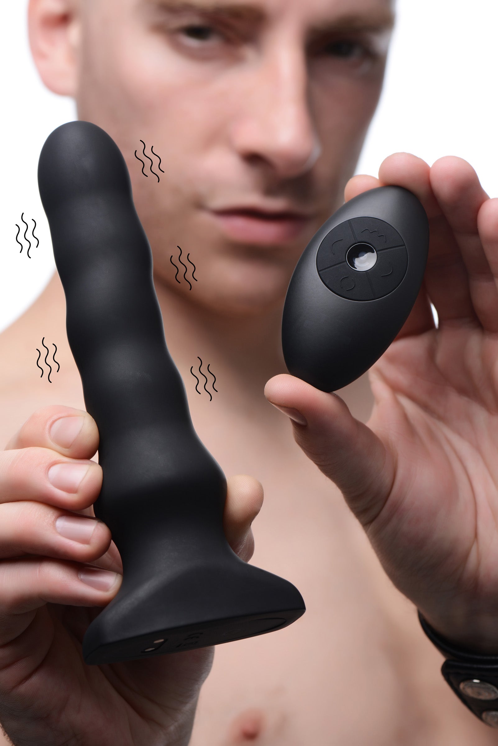 Silicone Vibrating and Squirming Plug with Remote Control - UABDSM