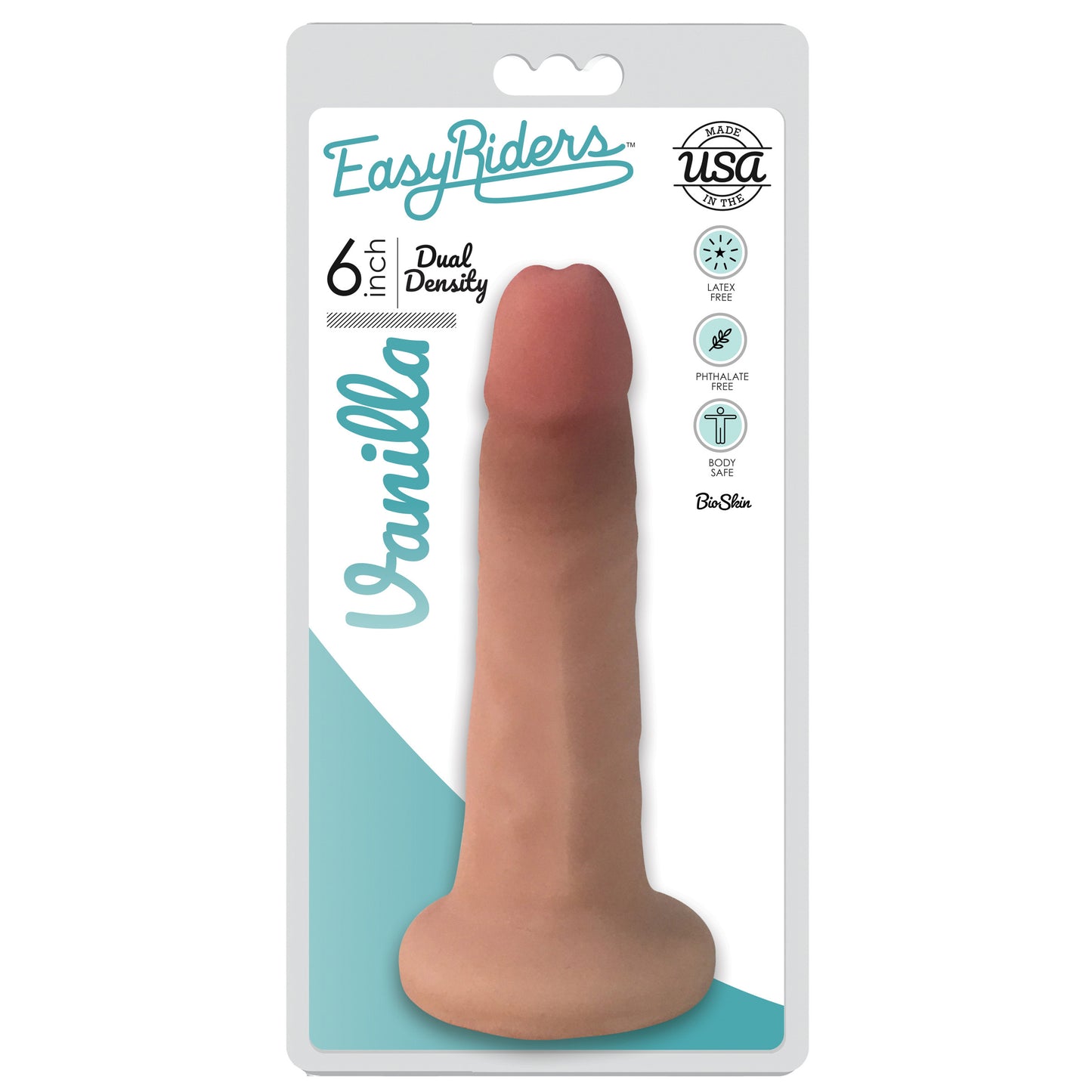 Easy Riders 6 Inch Dual Density Dildo - Flesh - UABDSM