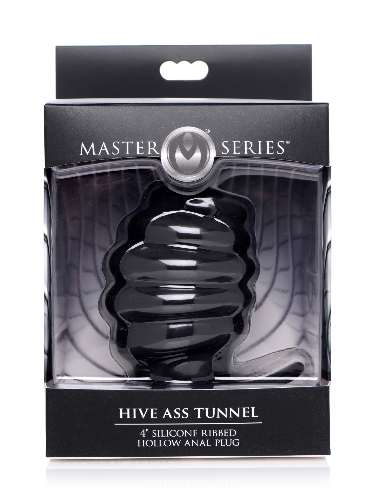Hive Ass Tunnel Silicone Ribbed Hollow Anal Plug - Large - UABDSM