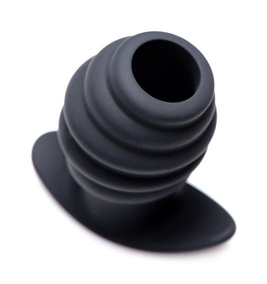 Hive Ass Tunnel Silicone Ribbed Hollow Anal Plug - Medium - UABDSM