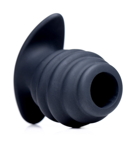 Hive Ass Tunnel Silicone Ribbed Hollow Anal Plug - Small - UABDSM