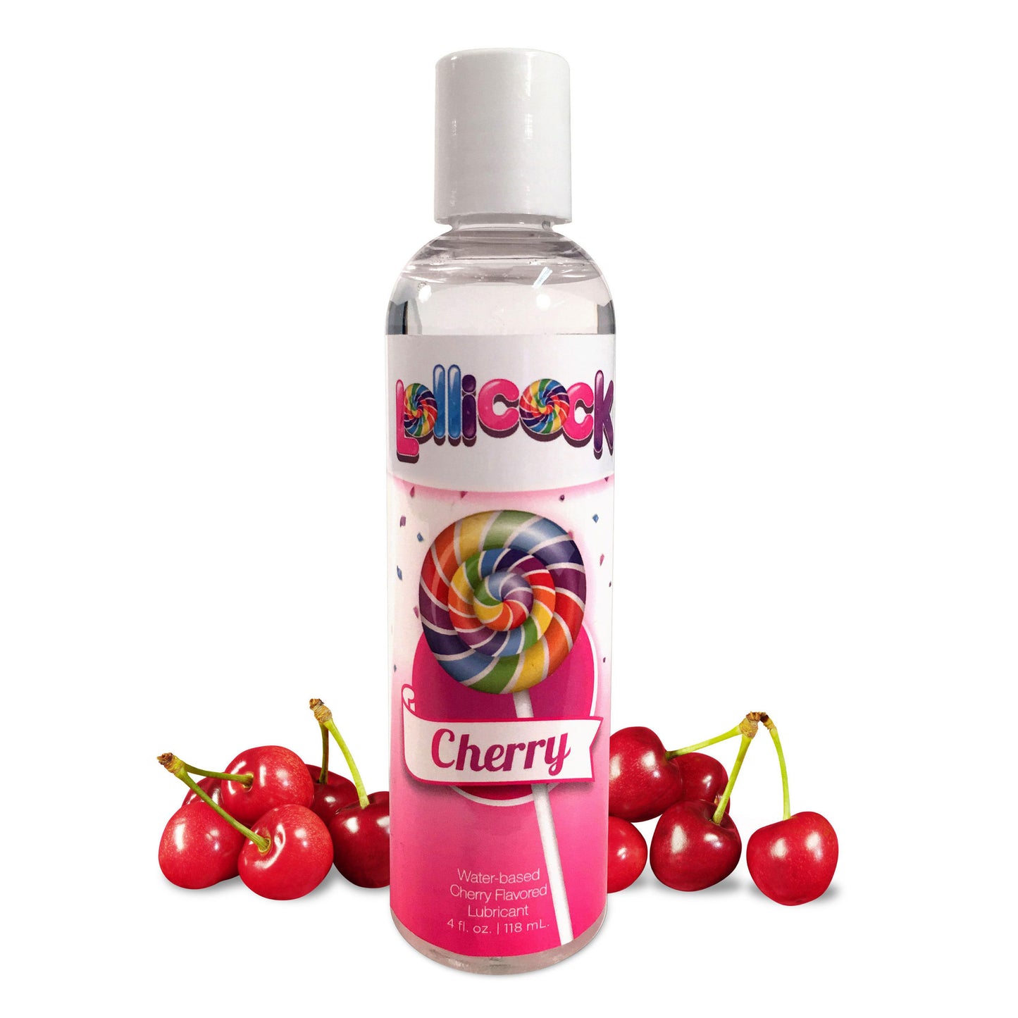 Lollicock 4 oz. Water-based Flavored Lubricant - Cherry - UABDSM