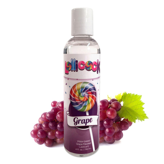 Lollicock 4 oz. Water-based Flavored Lubricant - Grape - UABDSM