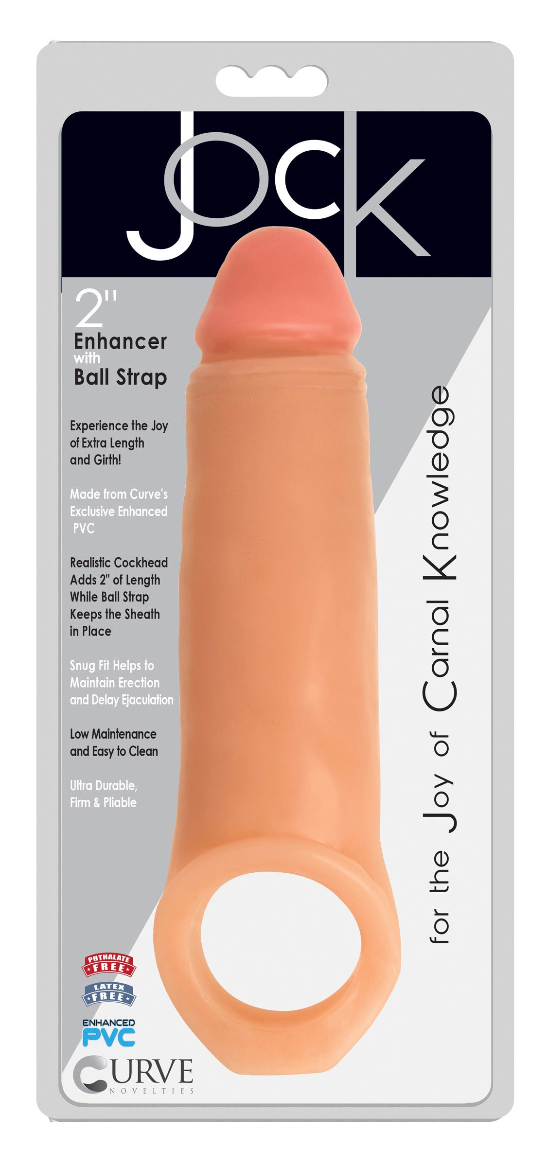 2 Inch Penis Enhancer with Ball Strap - Flesh - UABDSM