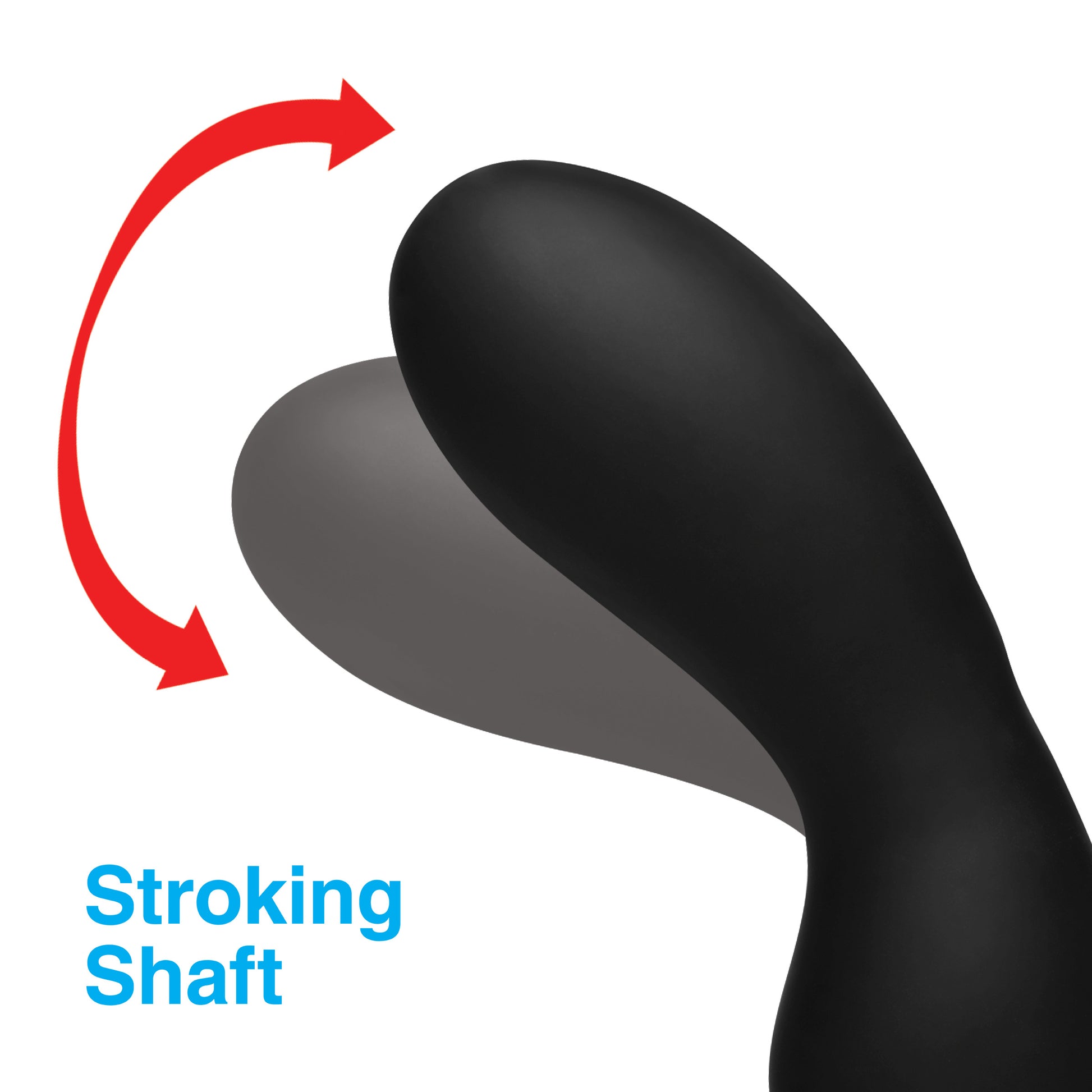 7X P-Stroke Silicone Prostate Stimulator with Stroking Shaft - UABDSM