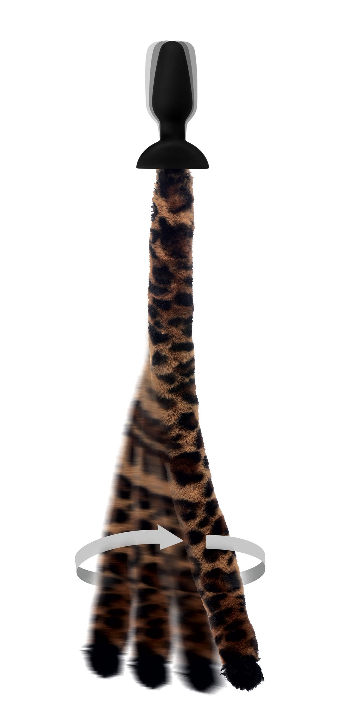 Remote Control Wagging Leopard Tail Anal Plug and Ears Set - UABDSM