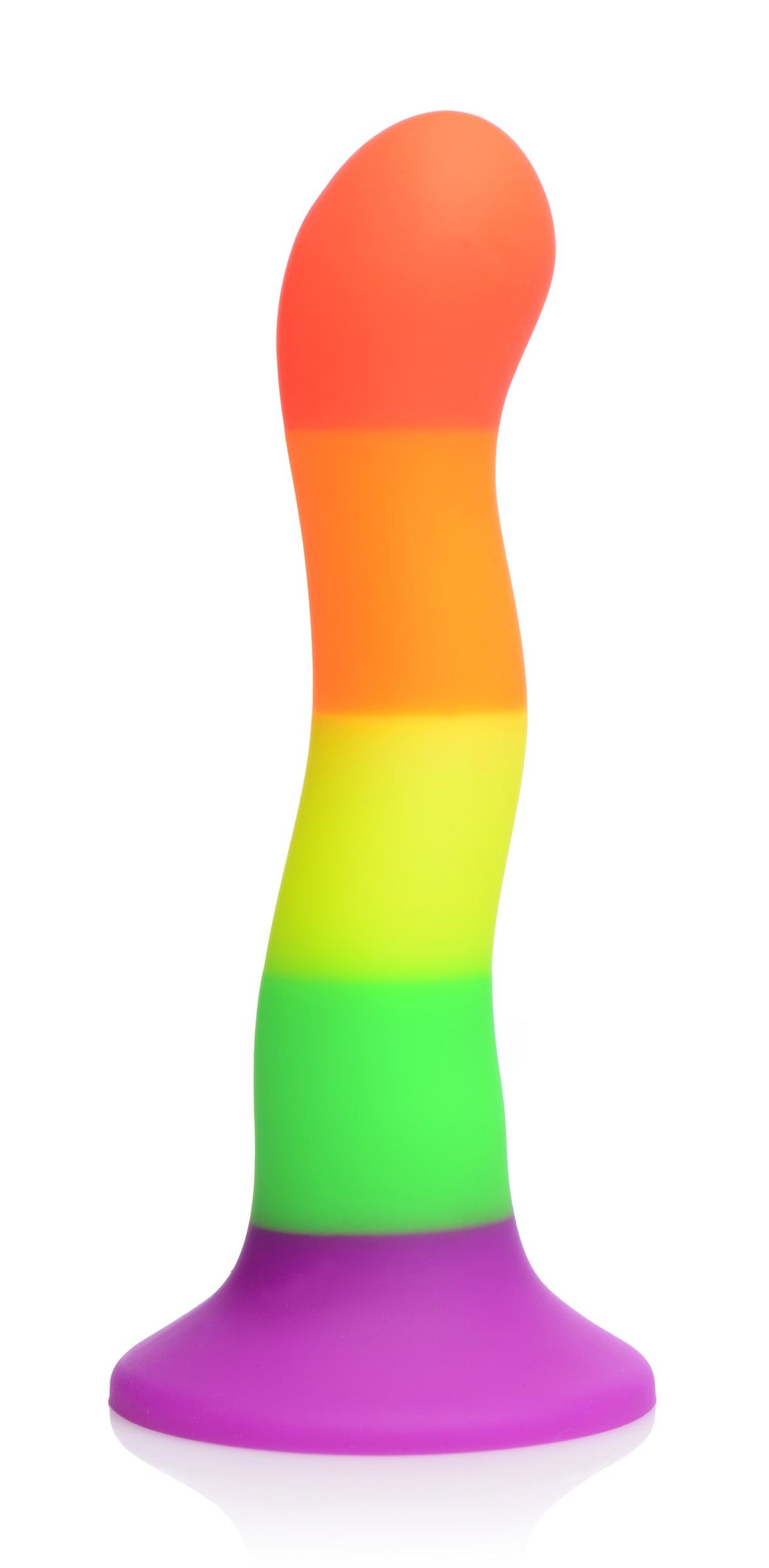 Proud Rainbow Silicone Dildo with Harness - UABDSM