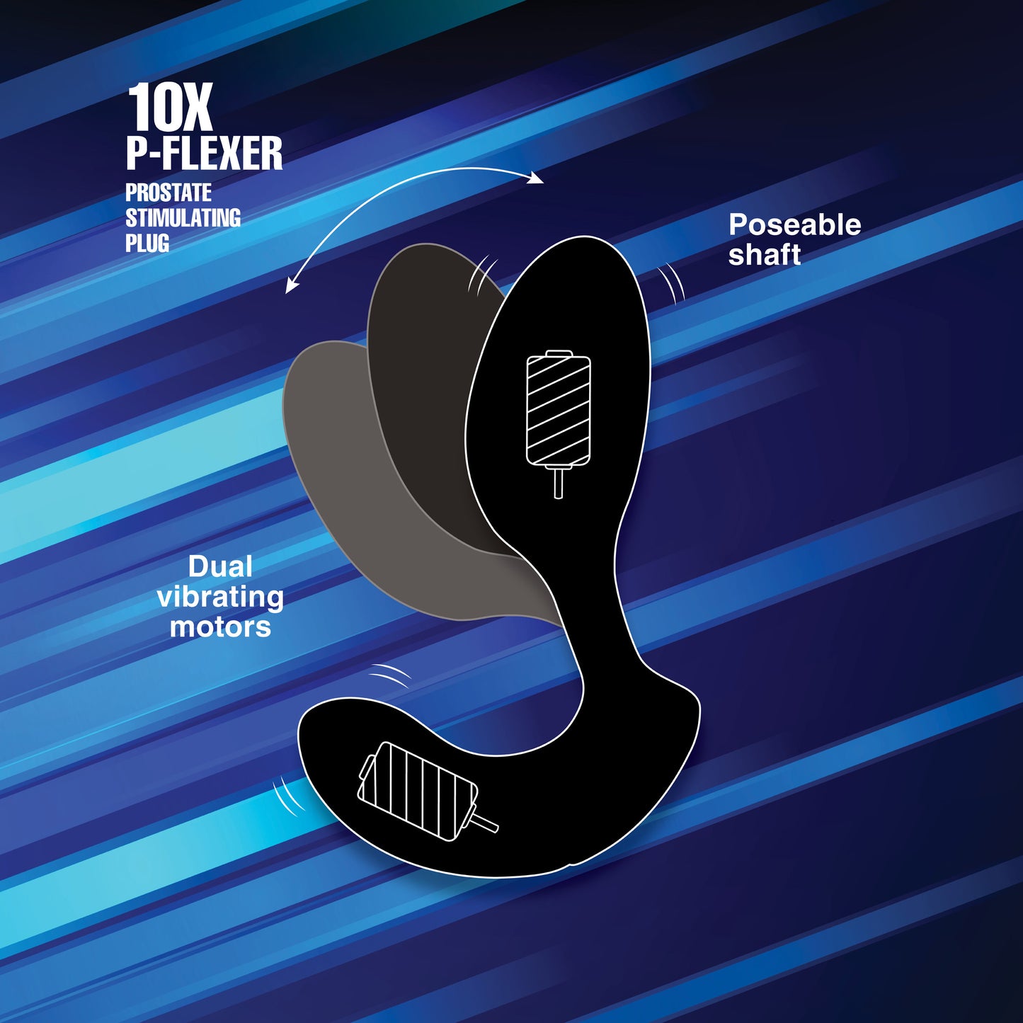 10X P-Flexer Prostate Stimulating Plug - UABDSM