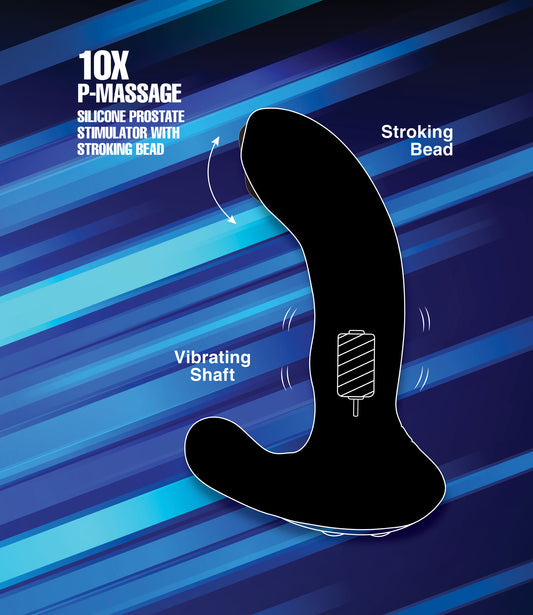 10X P-Massage Silicone Prostate Stimulator with Stroking Bead - UABDSM