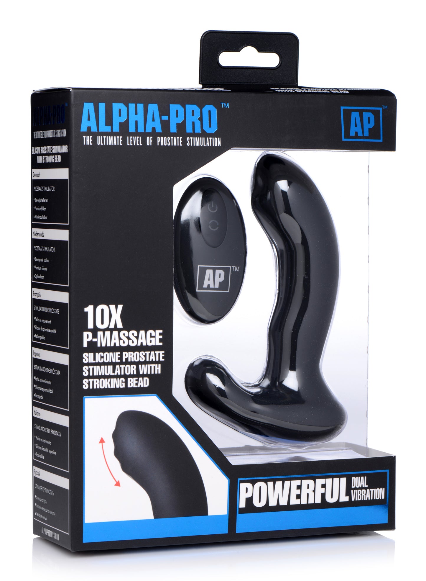 10X P-Massage Silicone Prostate Stimulator with Stroking Bead - UABDSM