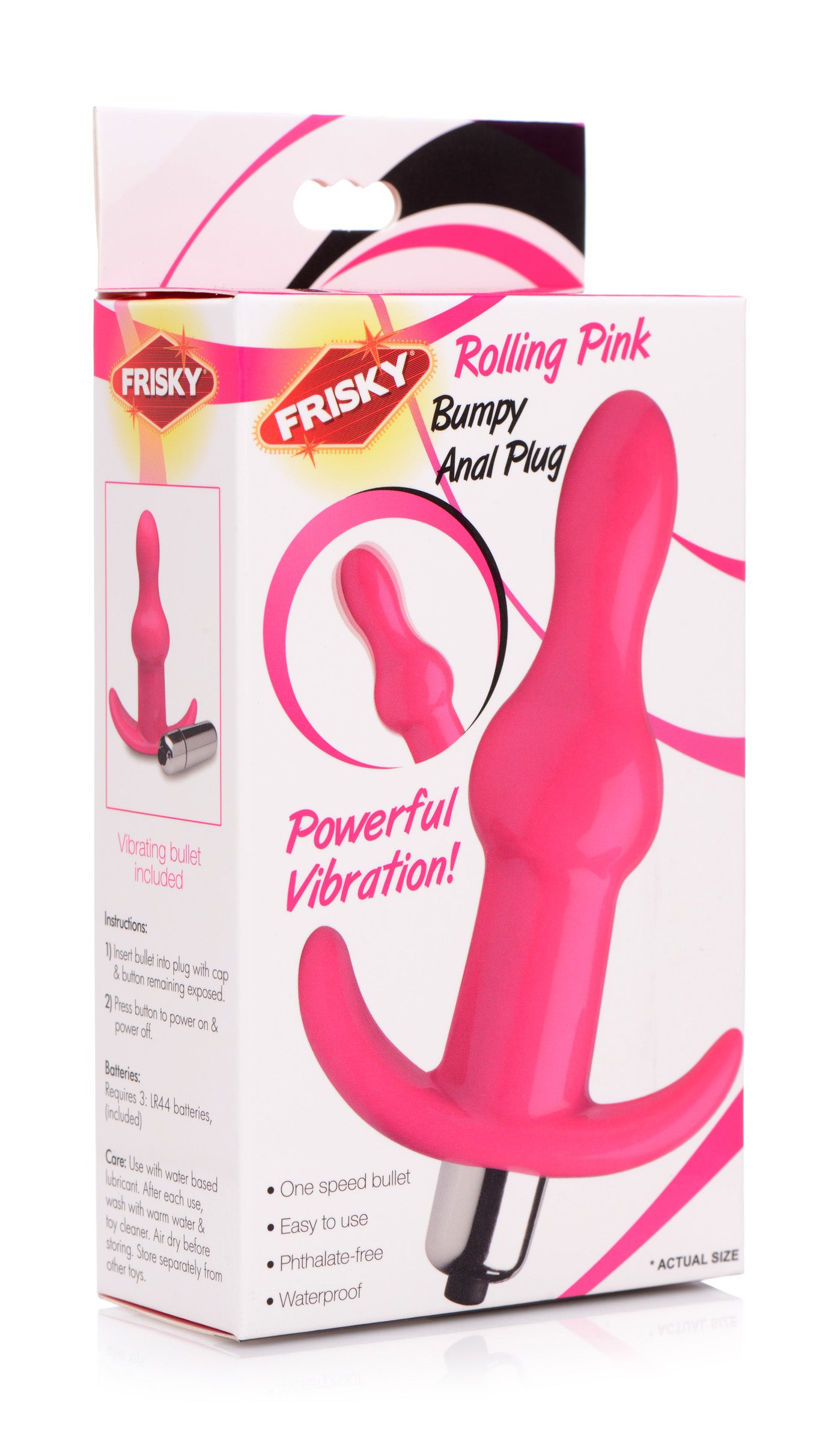 Bumpy Vibrating Anal Plug - Pink - UABDSM