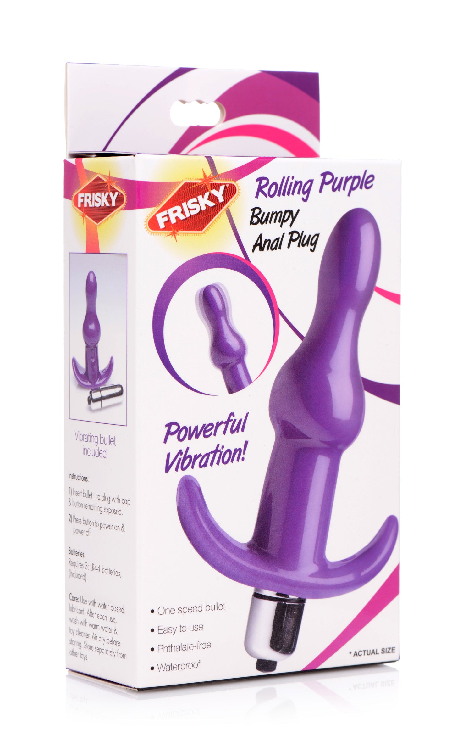 Bumpy Vibrating Anal Plug - Purple - UABDSM