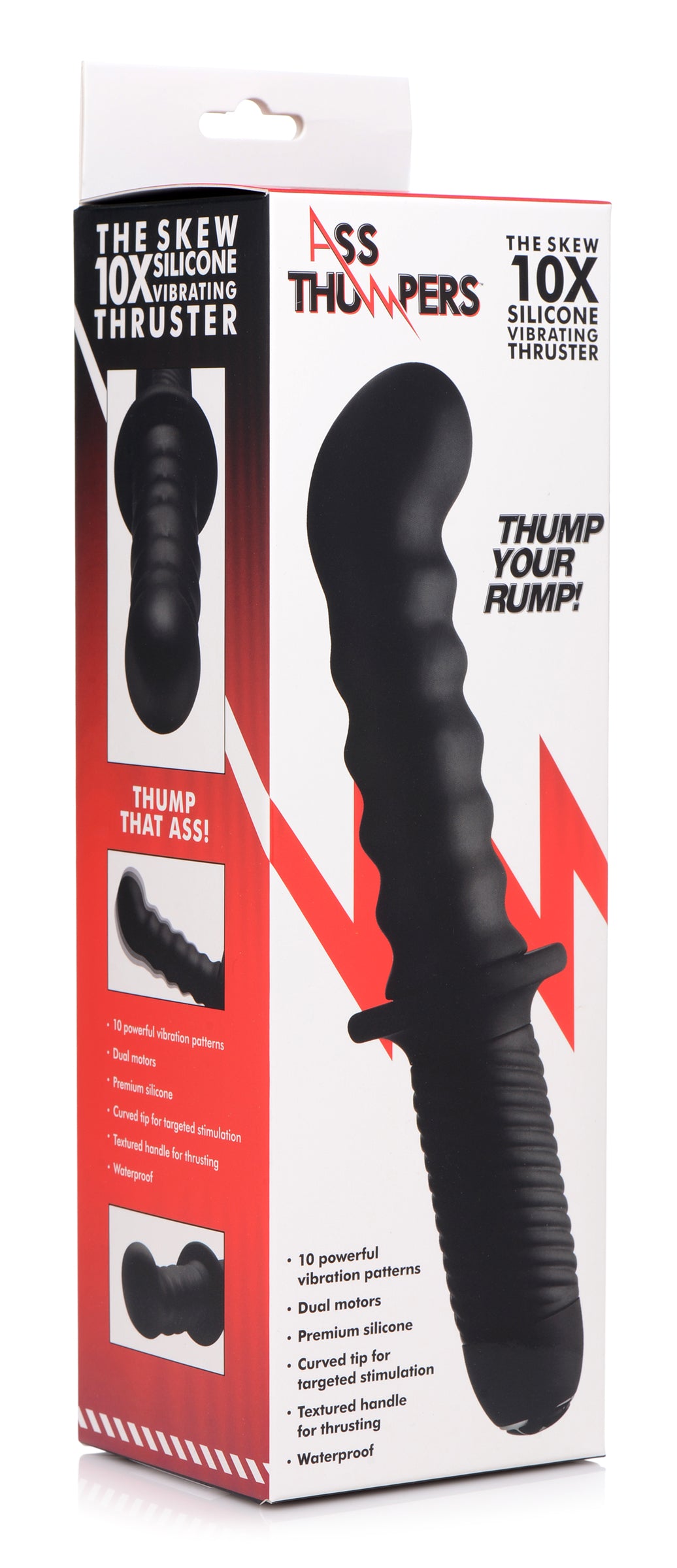 The Skew 10X Silicone Vibrator with Handle - UABDSM