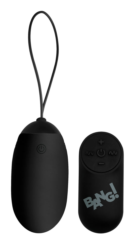 XL Silicone Vibrating Egg - Black - UABDSM