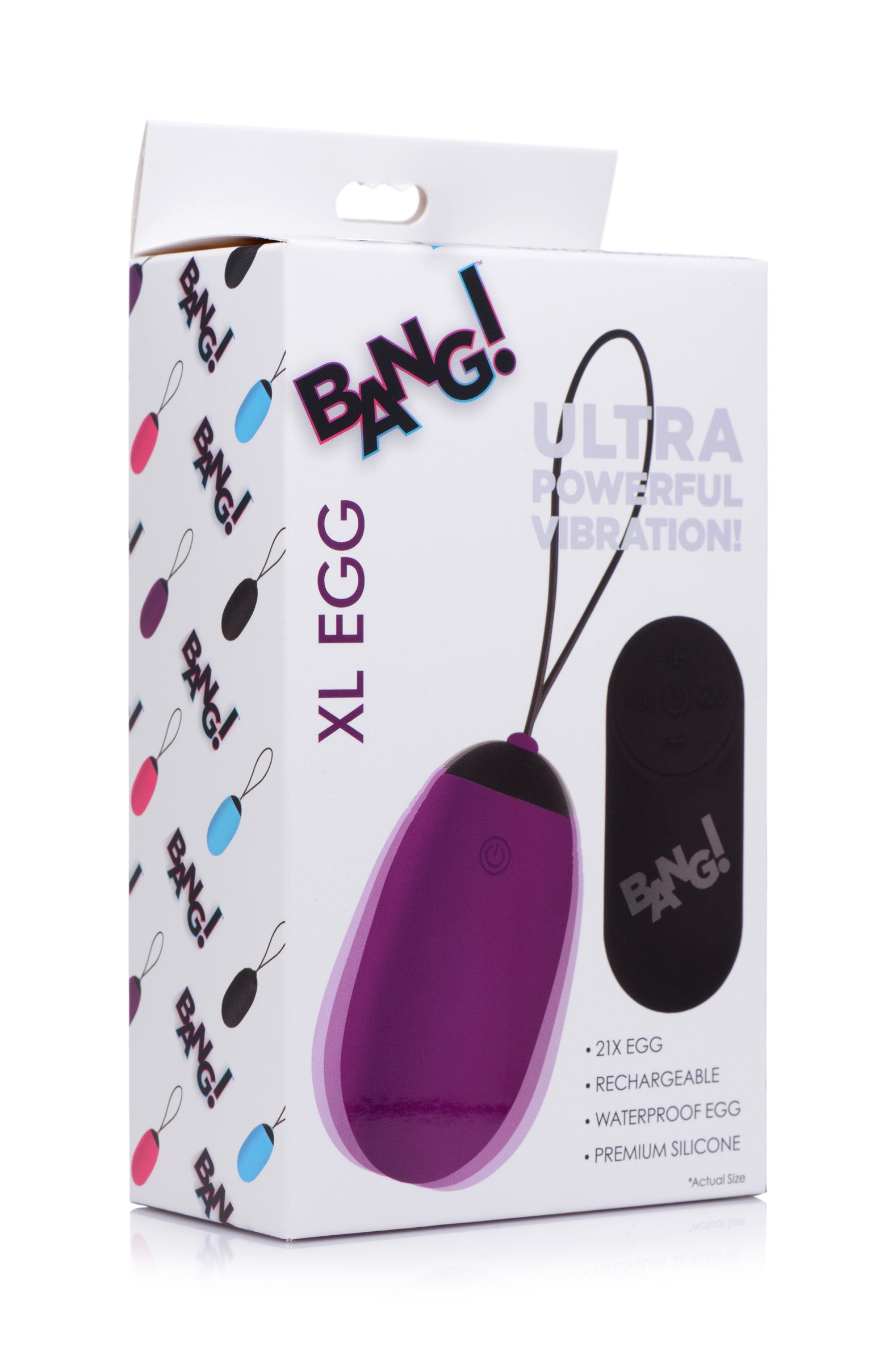 XL Silicone Vibrating Egg - Purple - UABDSM