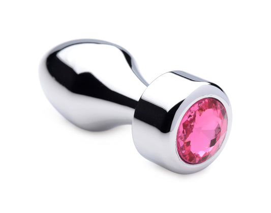 Hot Pink Gem Weighted Anal Plug - Small - UABDSM