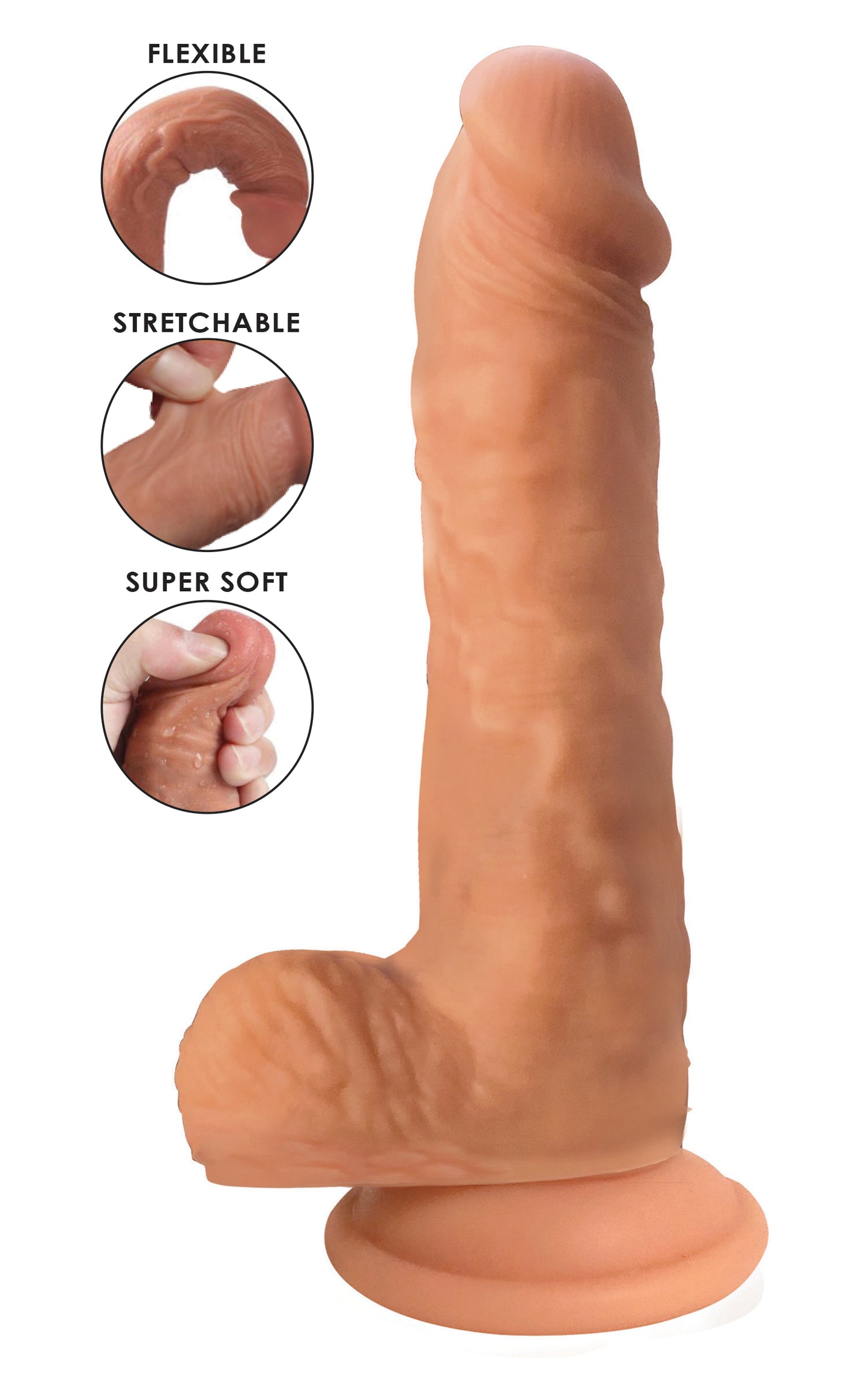 Easy Riders Dual Density Silicone Dildo - 6 Inch - UABDSM