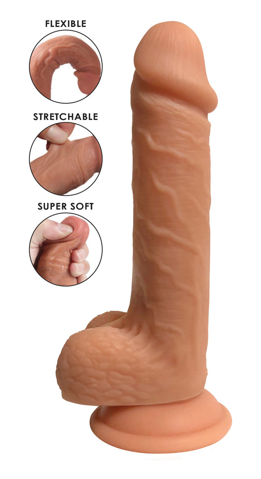 Easy Riders Dual Density Silicone Dildo - 7 Inch - UABDSM