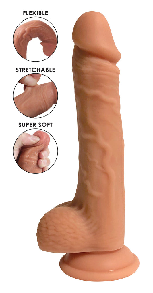 Easy Riders Dual Density Silicone Dildo - 9 Inch - UABDSM