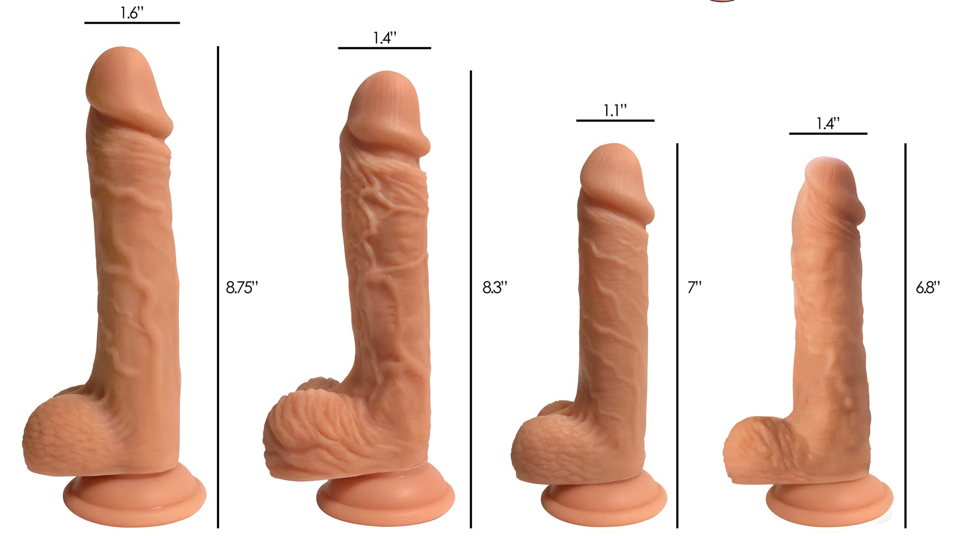 Easy Riders Dual Density Silicone Dildo - 7 Inch - UABDSM