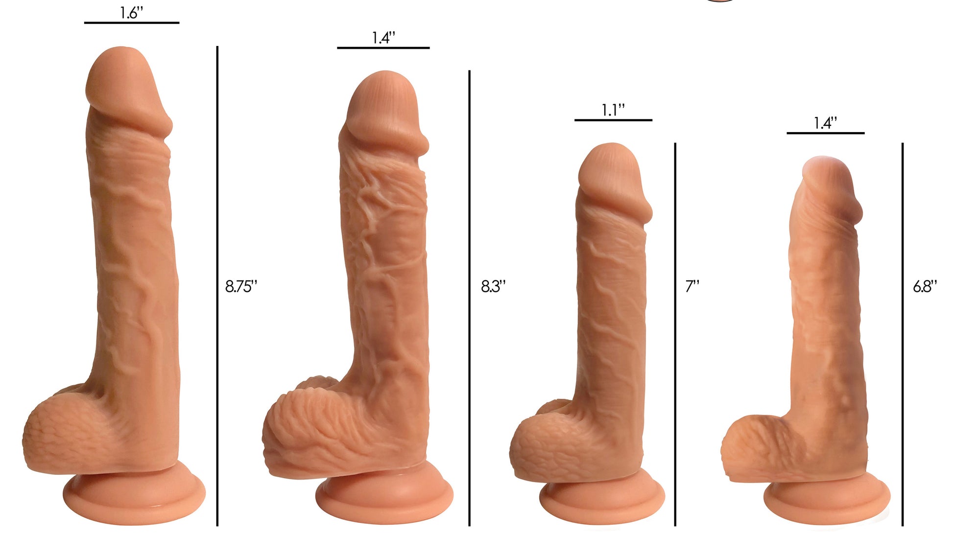 Easy Riders Dual Density Silicone Dildo - 9 Inch - UABDSM