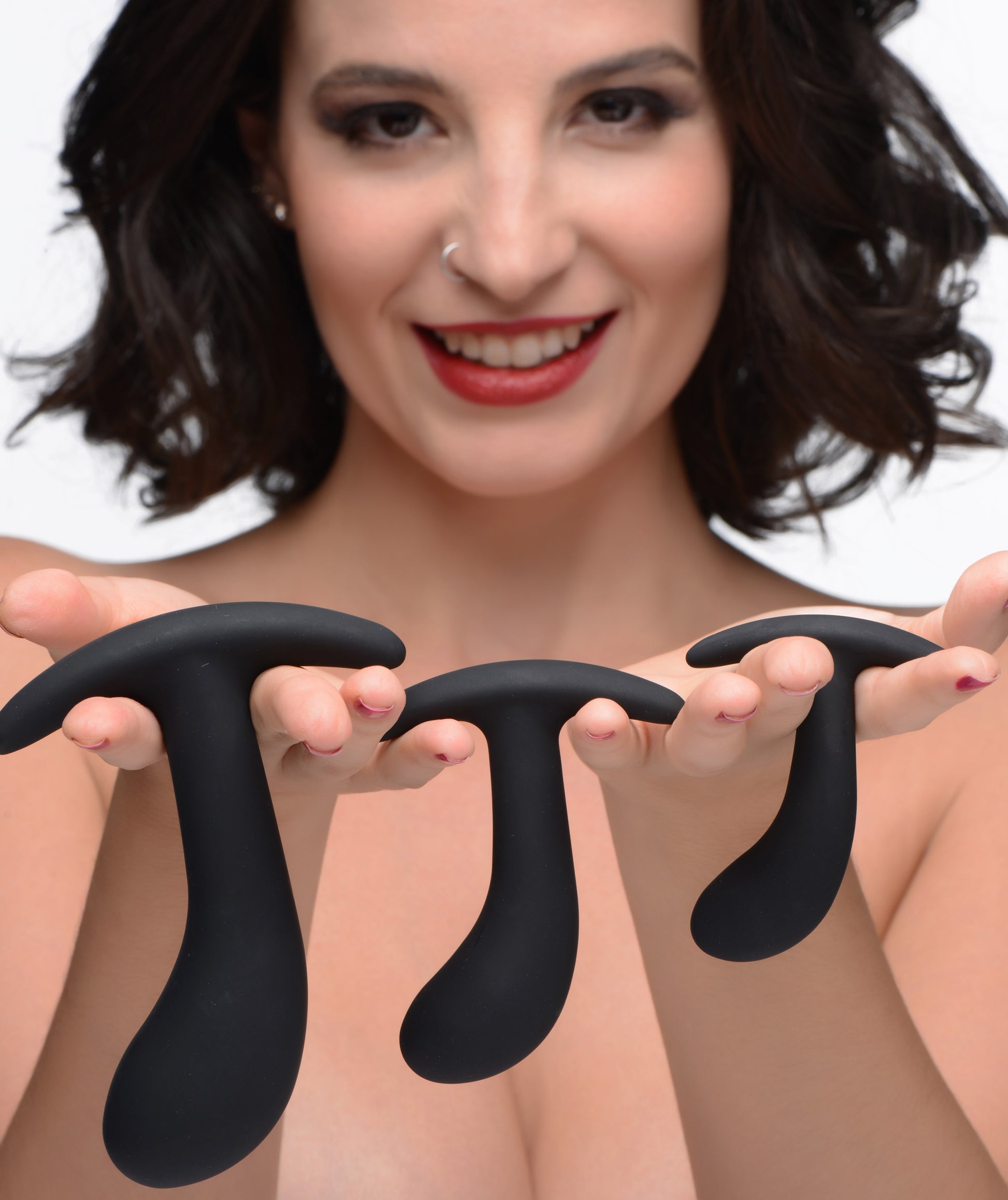 Dark Delights 3 Piece Curved Anal Trainer Set - UABDSM