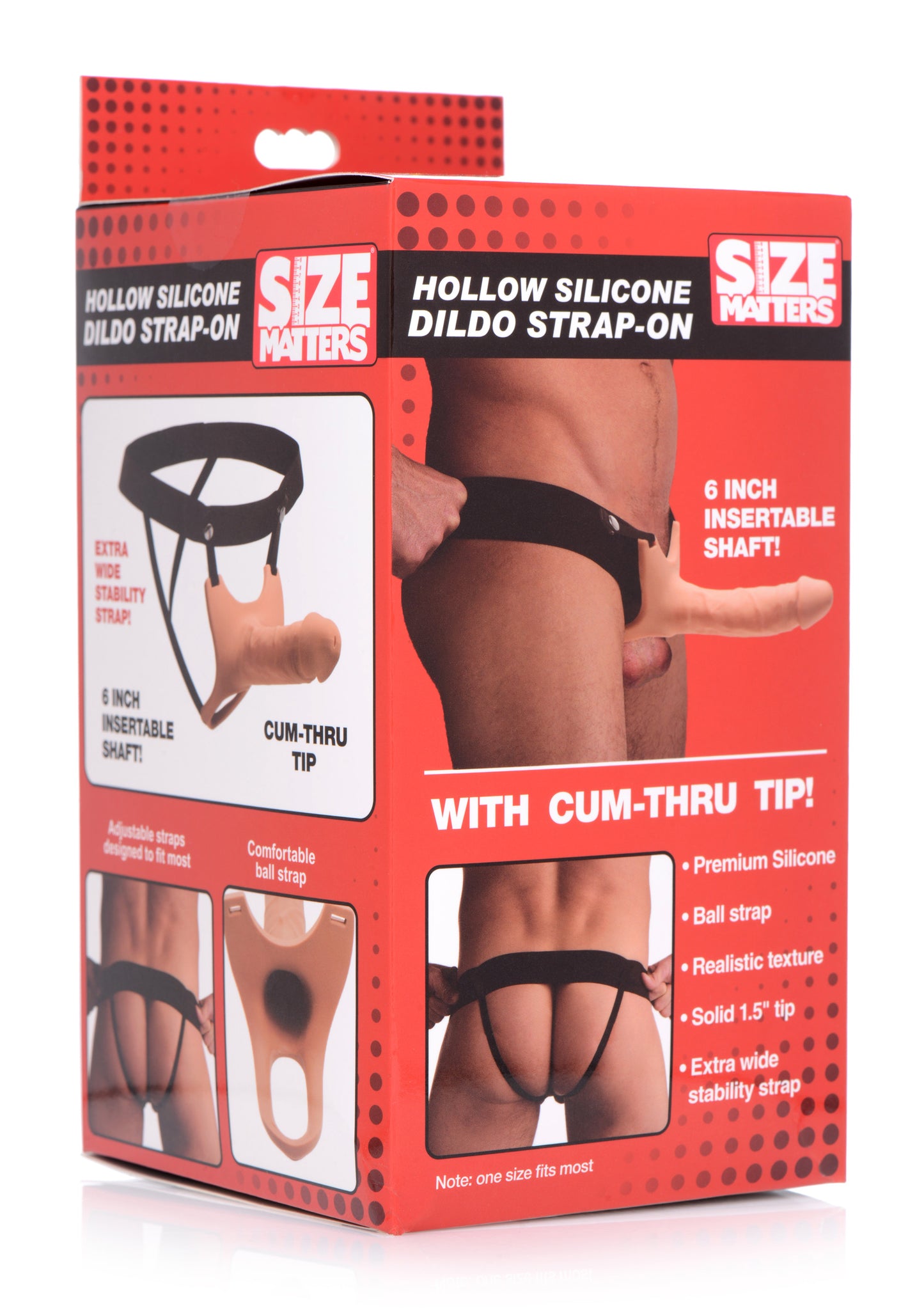 Hollow Silicone Dildo Strap-on - Flesh - UABDSM