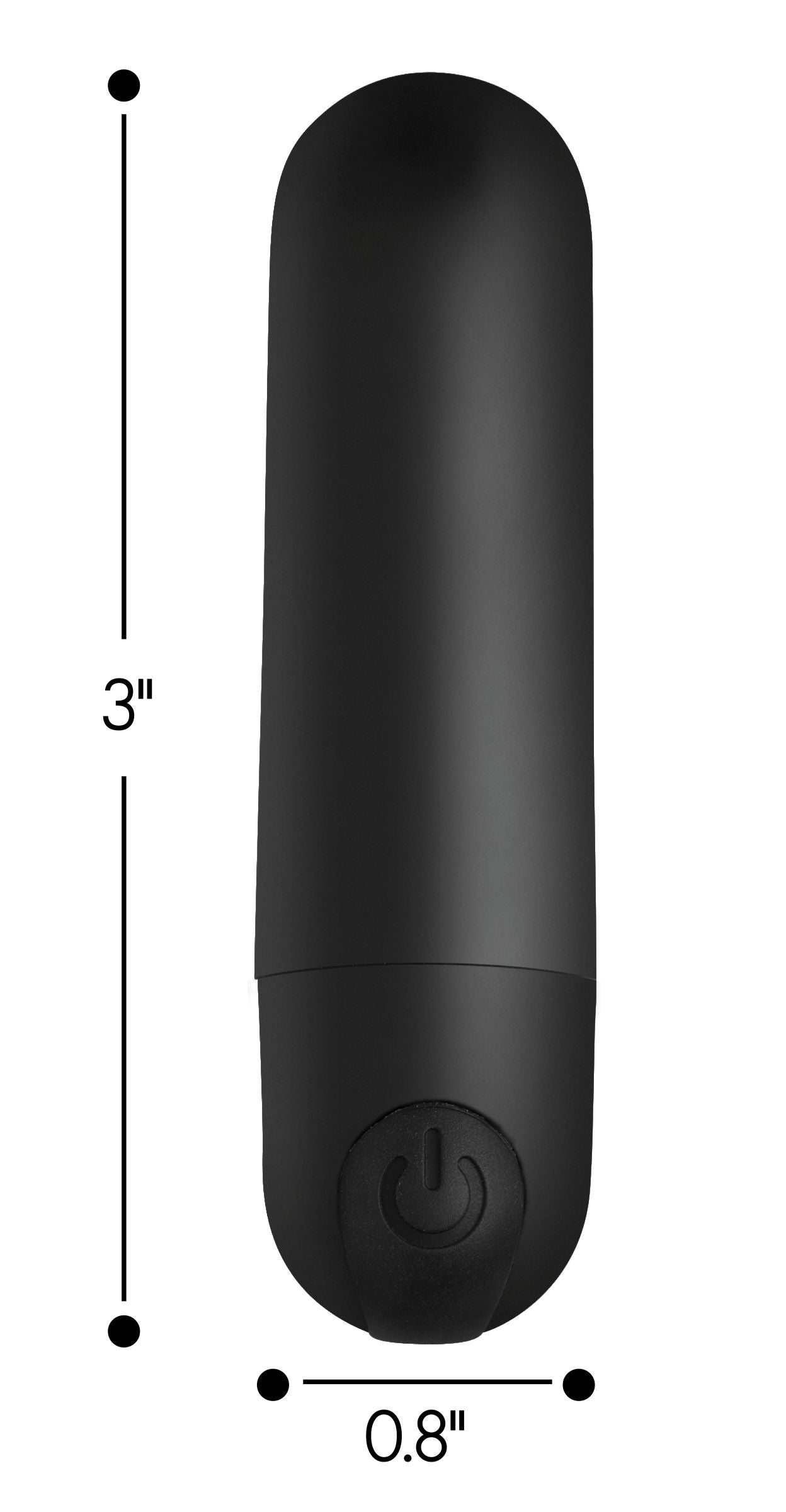 Vibrating Bullet with Remote Control - Black - UABDSM