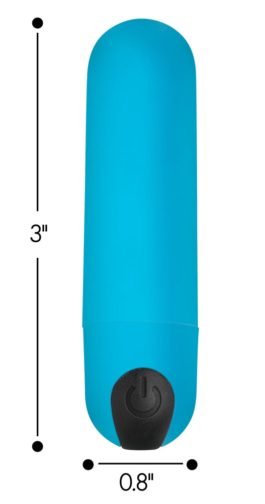 Vibrating Bullet with Remote Control - Blue - UABDSM