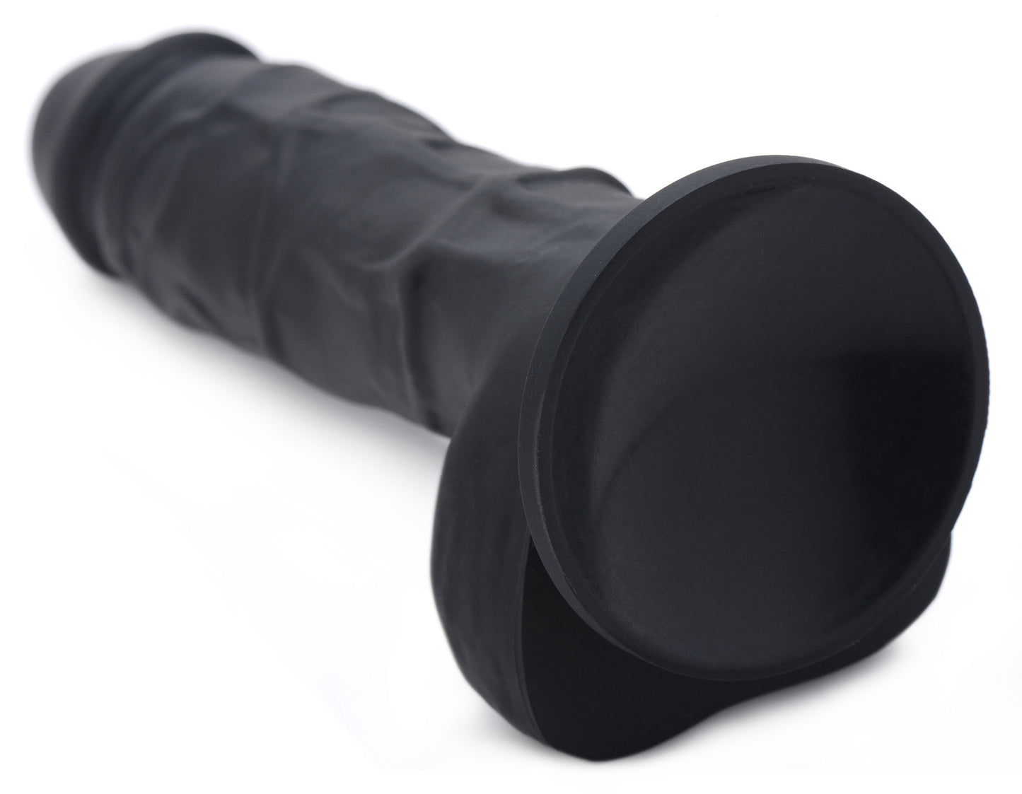 Power Pecker 7 Inch Silicone Dildo with Balls - Black - UABDSM