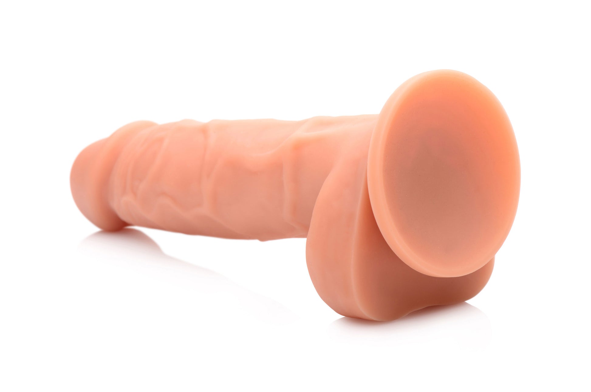 Power Pecker 7 Inch Silicone Dildo with Balls - Flesh - UABDSM