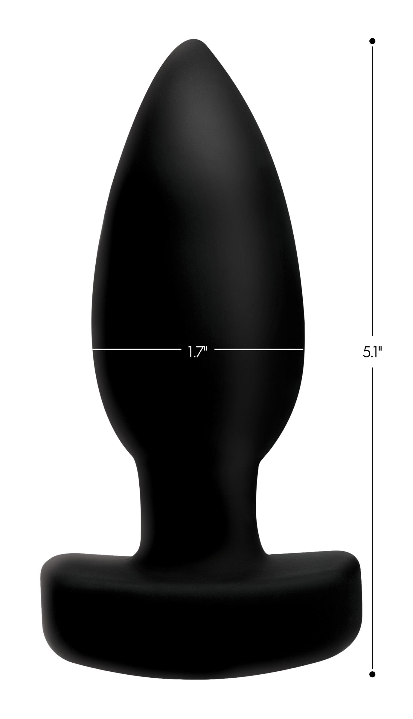 The Taper 10X Smooth Silicone Remote Control Vibrating Butt Plug - UABDSM