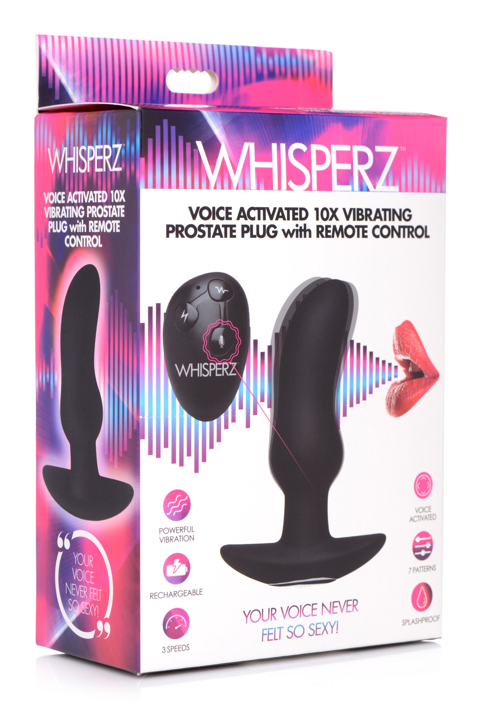 Voice Activated 10X Vibrating Prostate Plug with Remote Control - UABDSM