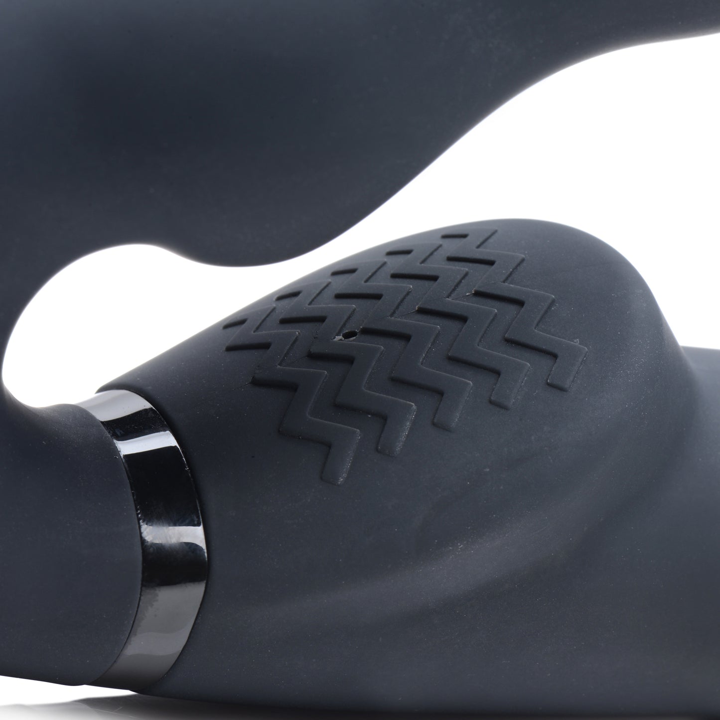 Ergo-Fit Twist Inflatable Vibrating Silicone Strapless Strap-on - Black - UABDSM