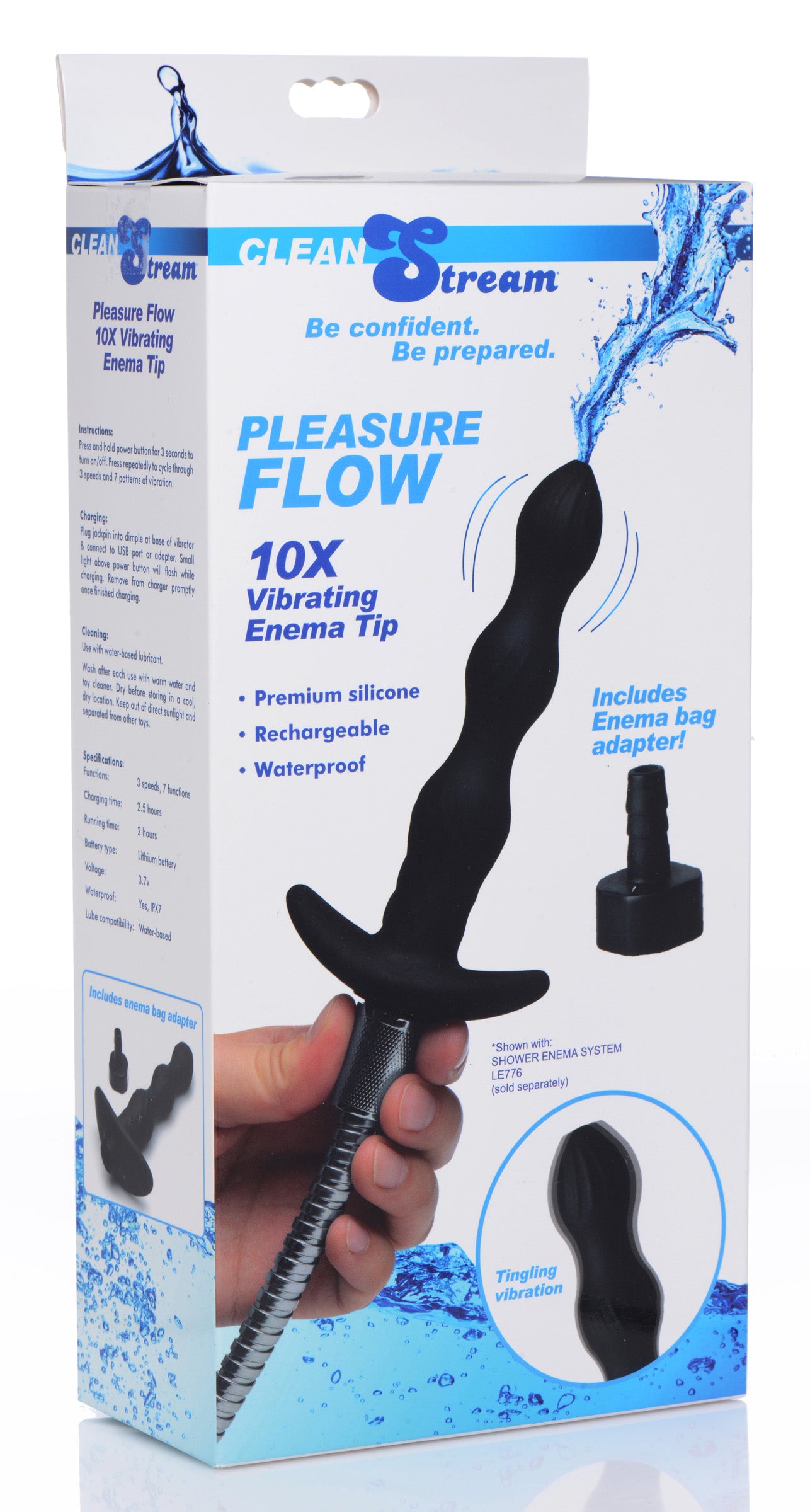 Pleasure Flow 10X Vibrating Enema Tip - UABDSM