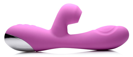 10X Silicone Suction Rabbit Vibrator - Pink - UABDSM