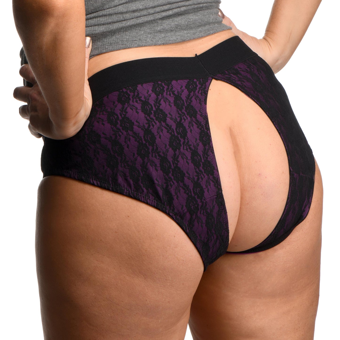 Lace Envy Crotchless Panty Harness - 3XL - UABDSM
