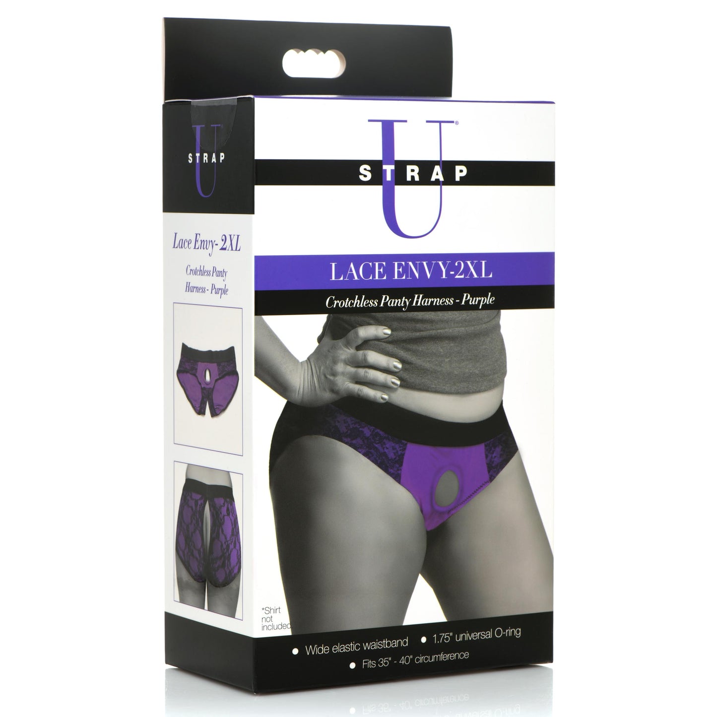 Lace Envy Crotchless Panty Harness - 2XL - UABDSM