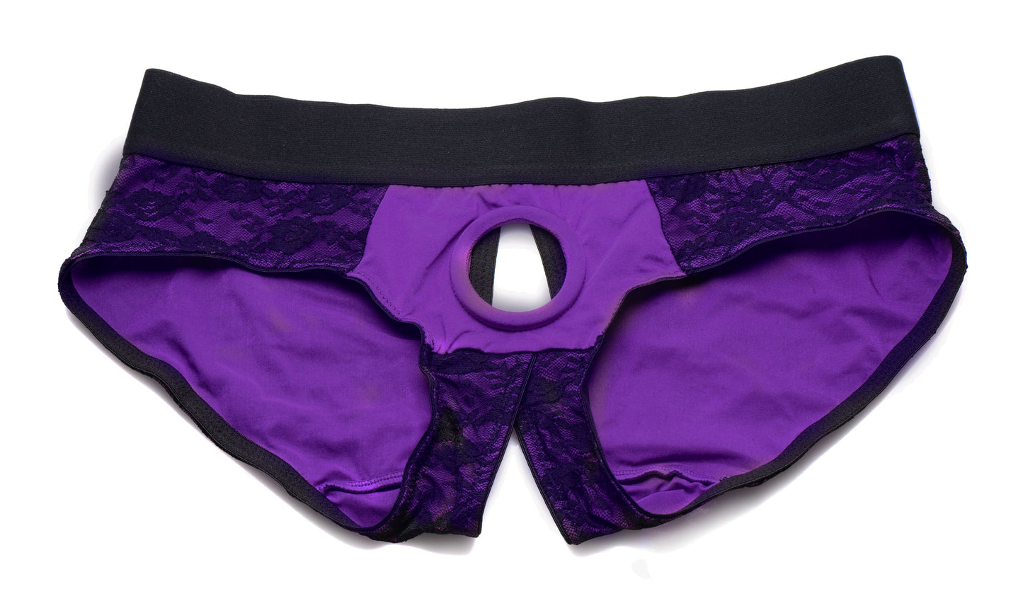 Lace Envy Crotchless Panty Harness - L-XL - UABDSM