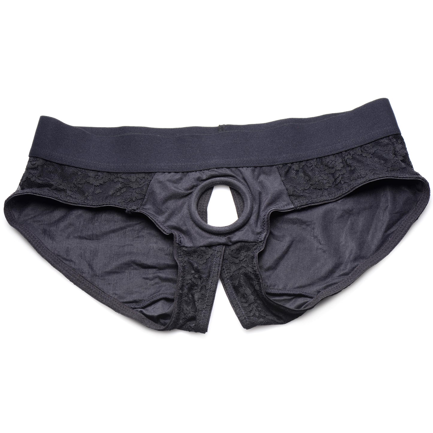 Lace Envy Black Crotchless Panty Harness - 3XL - UABDSM