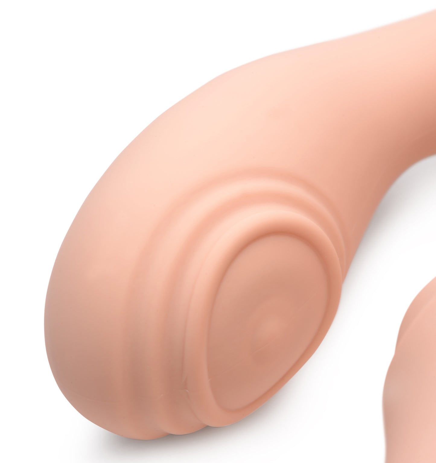 15X U-Pulse Silicone Pulsating and Vibrating Strapless Strap-on with Remote - Blush - UABDSM