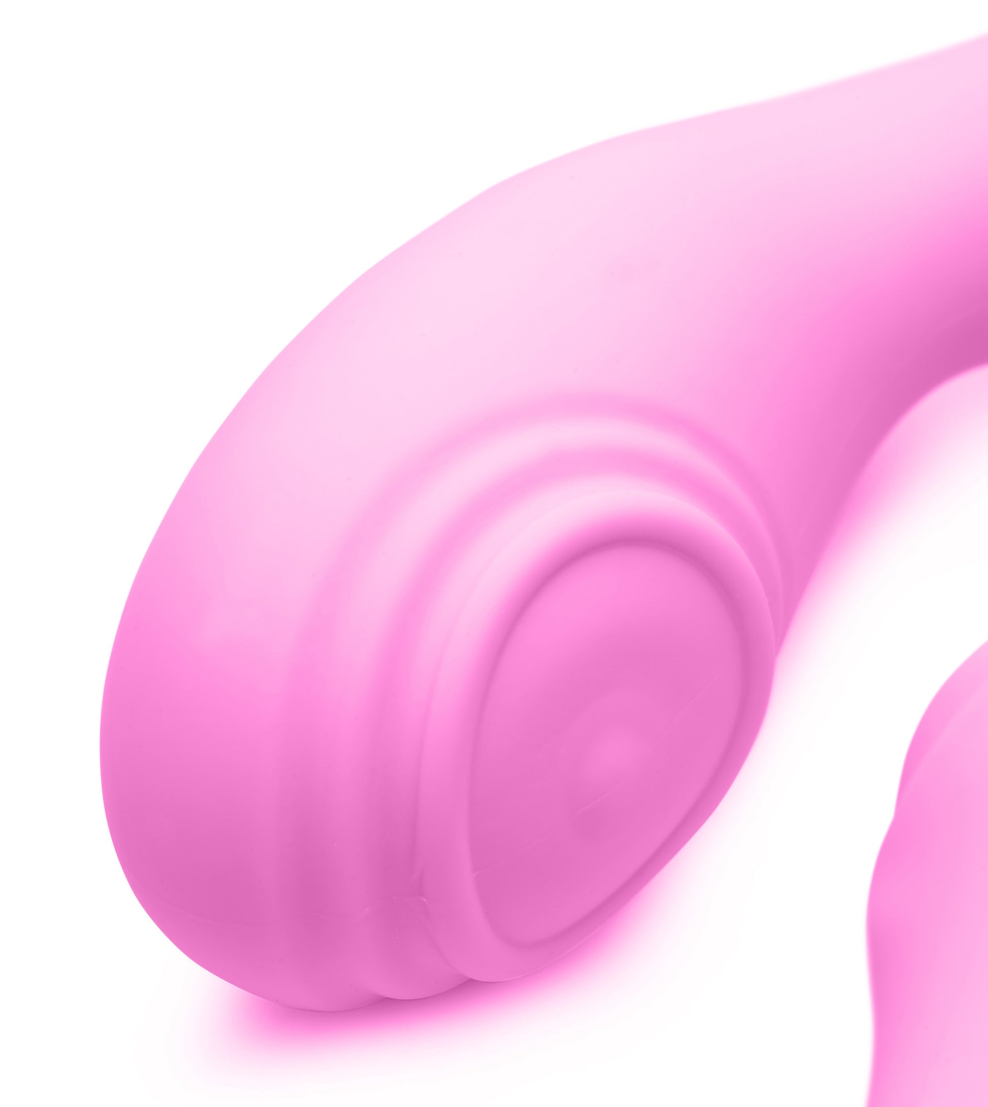 15X U-Pulse Silicone Pulsating and Vibrating Strapless Strap-on with Remote - Pink - UABDSM