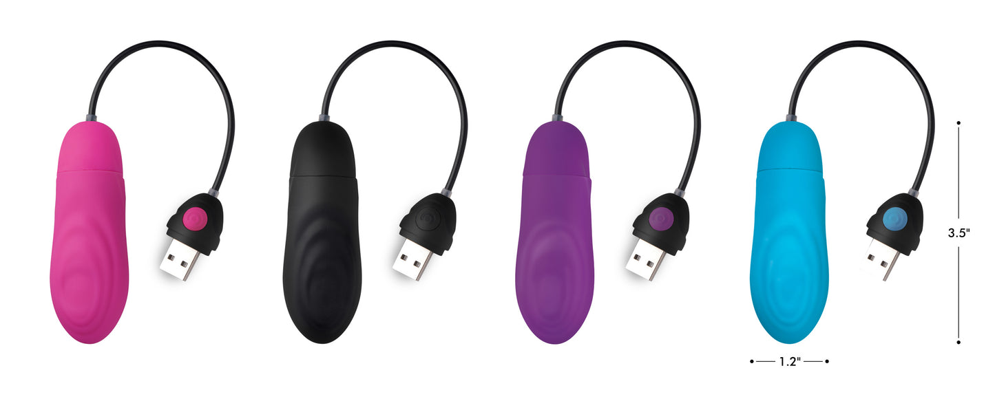 7X Pulsing Rechargeable Silicone Vibrator - Black - UABDSM