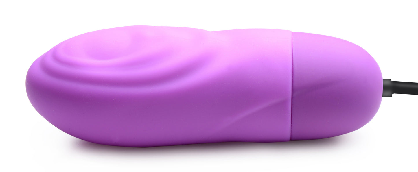 7X Pulsing Rechargeable Silicone Vibrator - Purple - UABDSM