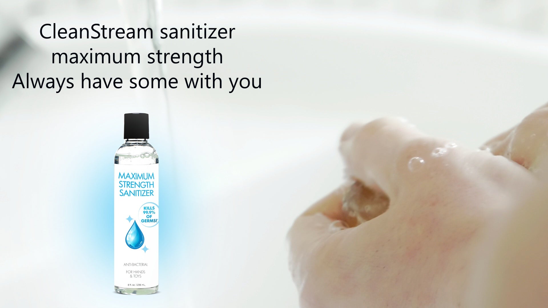 Anti-Bacterial Maximum Strength Hand Sanitizer 8oz 4-Pack - UABDSM