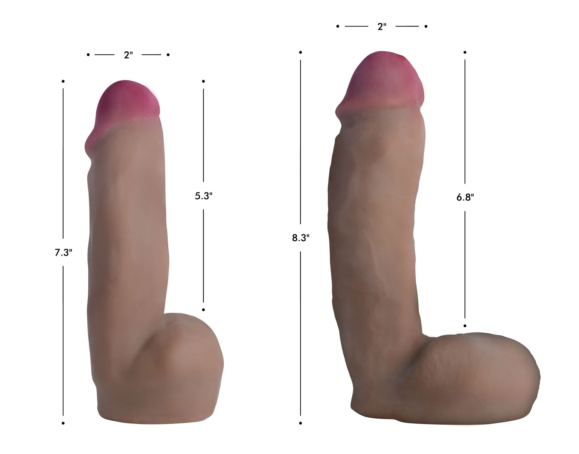 Dual Density Squirting Dildo - 8 Inch - UABDSM