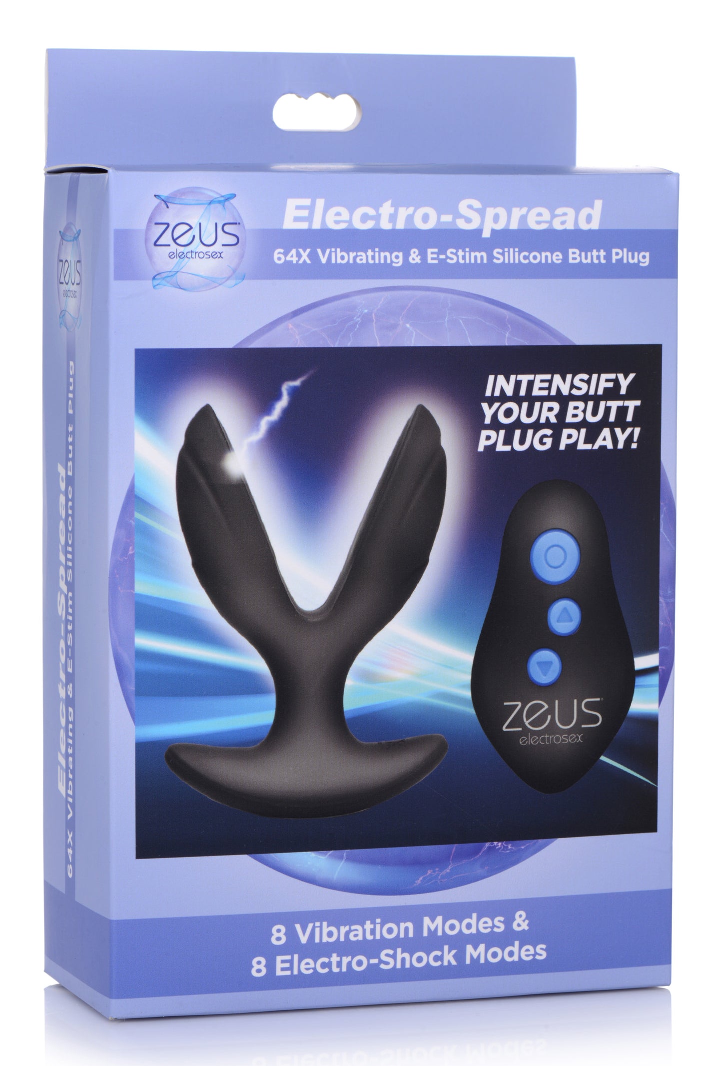 64X Electro-Spread Vibrating and Estim Silicone Butt Plug - UABDSM