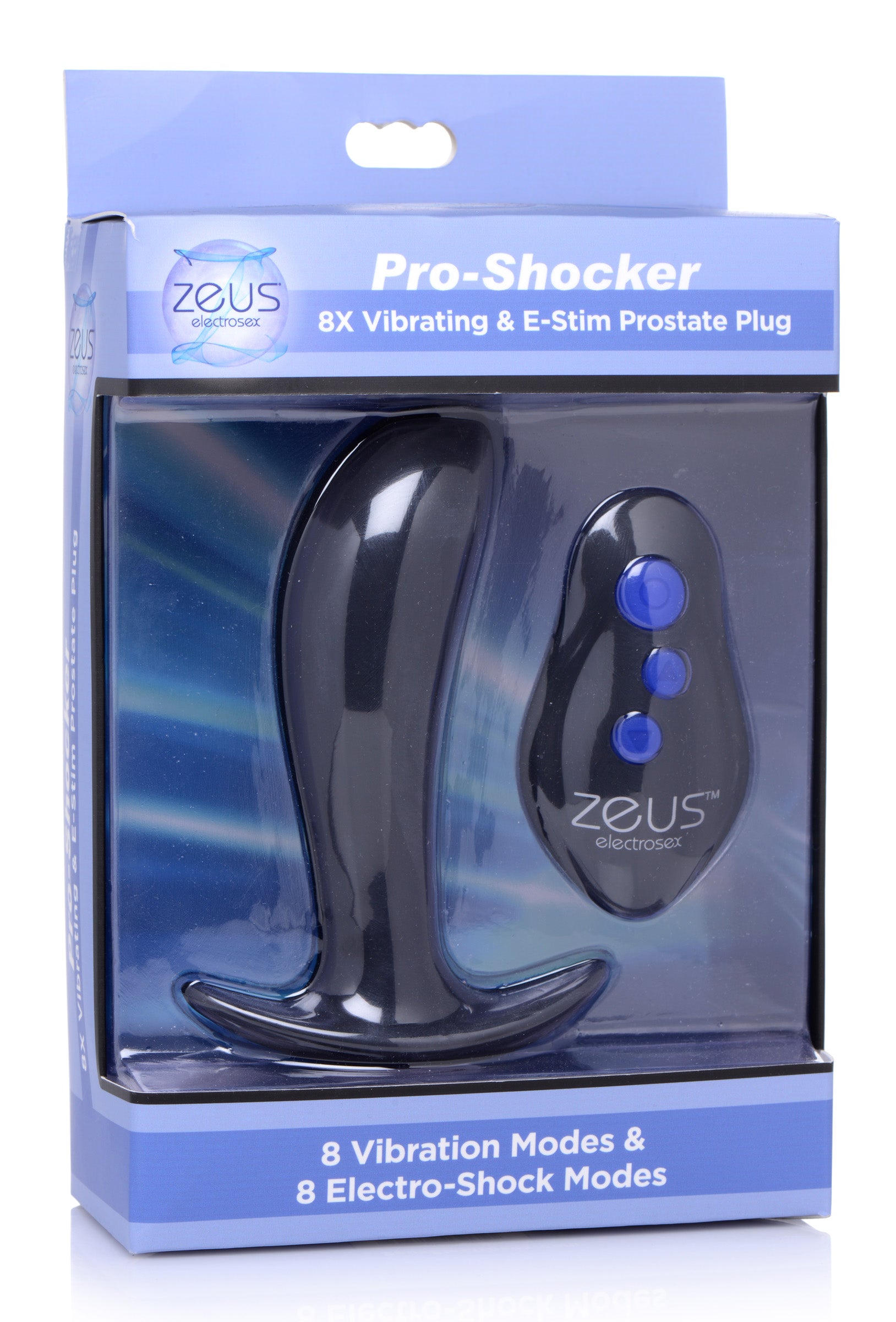 64X Pro-Shocker Vibrating and E-stim Prostate Plug - UABDSM
