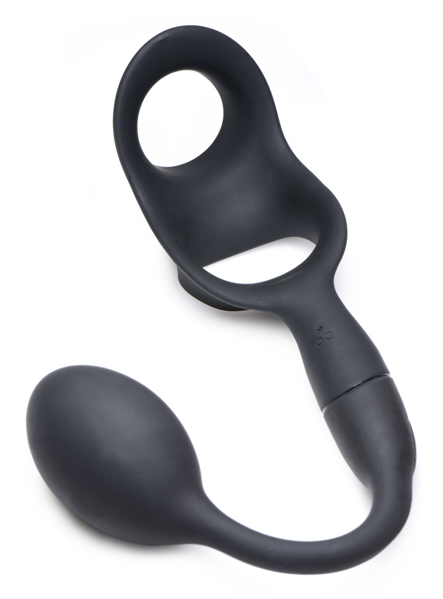 10X P-Bomb Silicone Cock and Ball Ring with Vibrating Anal Plug - UABDSM