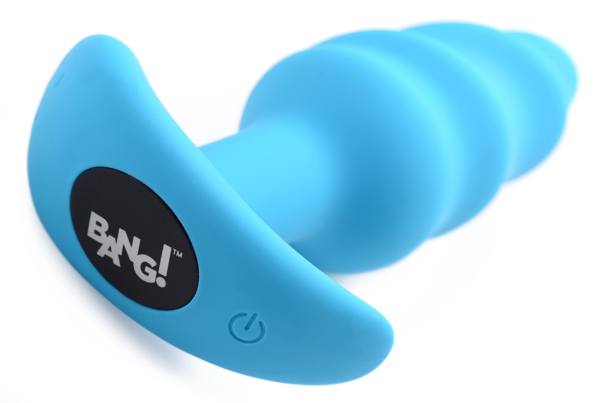 Remote Control 21X Vibrating Silicone Swirl Butt Plug - Blue - UABDSM